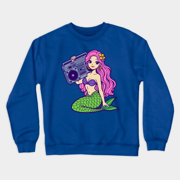 Mermaid Radio Crewneck Sweatshirt by DavesTees